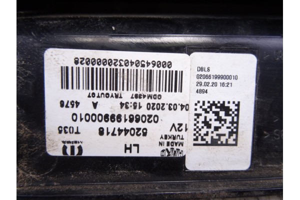 Piloto trasero izquierdo, Fiat Ii Doblò (263) Cargo Base Combi 2020, 52044718