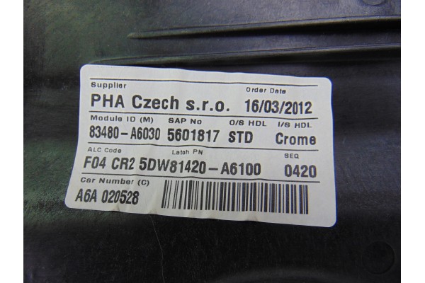 2 PIN ELEVALUNAS TRASERO DERECHO HYUNDAI I30 (GD) Classic 2012 2 PIN 203704 HYUNDAI - 2