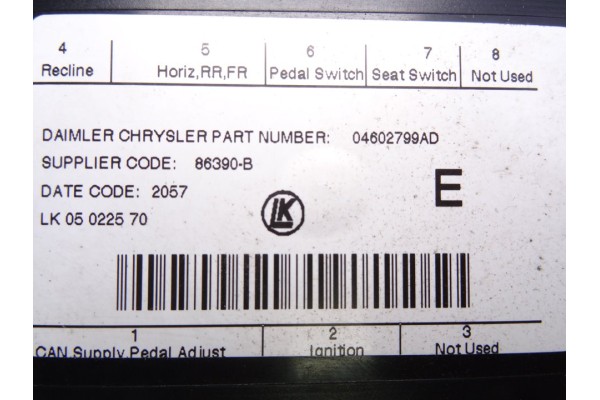 Módulo electrónico, Chrysler 300C (Le/lx) 3.0 Crd 2009, 04602799AD