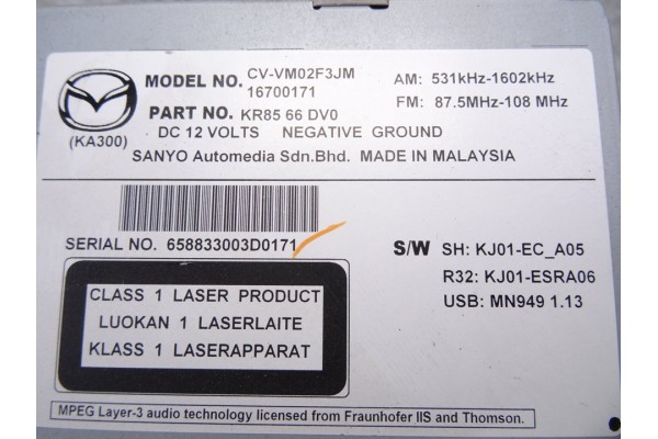 Sistema navegacion gps, Mazda CX-5 (Ke) Luxury 4WD 2013, CVVM02F3JM
