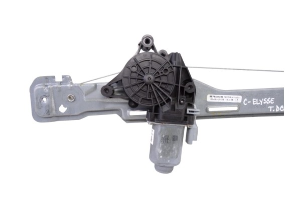 Elevalunas trasero derecho, Citroen C-elysée Feel 2019, 9674437280 usado 4