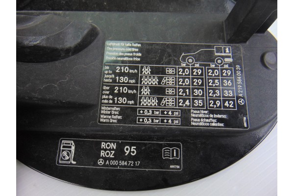 Tapa exterior combustible, Mercedes-benz Cls (Bm 219) 350 CGI (219.357) 2006, A2196300082 usado 4