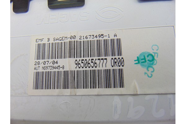 Pantalla multifuncion, Citroen C3 1.4 16V SensoDrive X-Tr 2004, 9650656777 usado 5