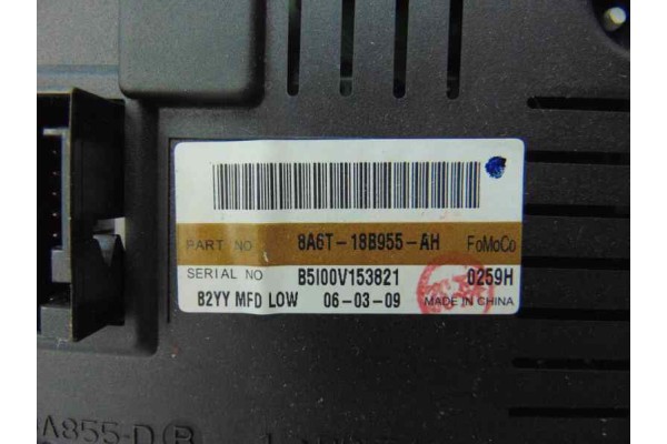 Pantalla multifuncion, Ford Fiesta (CB1) Ambiente 2009, 8A6T-18B955-AH usado 5