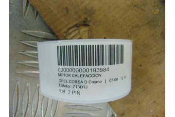 Motor calefaccion, Opel Corsa D Cosmo 2009