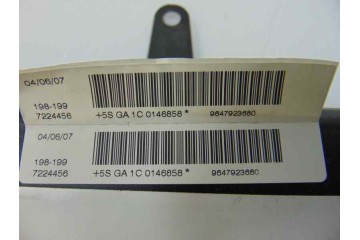 Airbag lateral trasero derecho, Peugeot 407 Sw Premium 2004, 9647923680