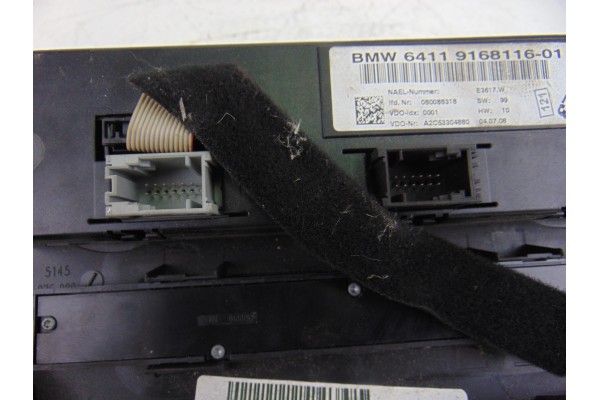 Mando climatizador, BMW Serie 1 Berlina (E81/E87) 118d 2009, 9168116 usado 5