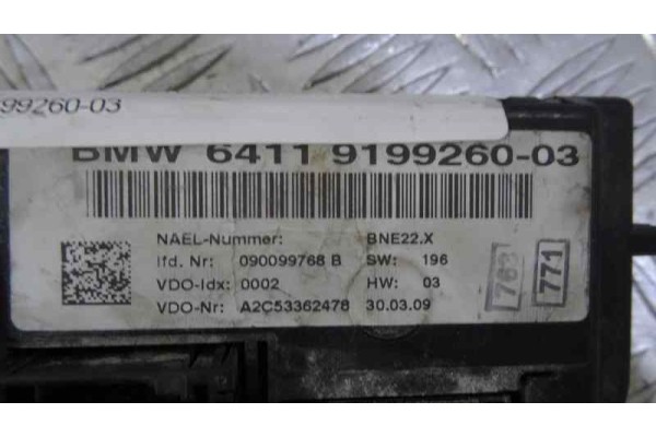 Mando climatizador, BMW Serie 1 Berlina (E81/E87) 116d, 9199260-03 usado 5
