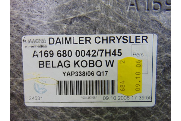 Bandeja trasera, Mercedes-benz Clase a (Bm 169) A 200 Turbo (169.034) 2006, A1696800141 usado 5