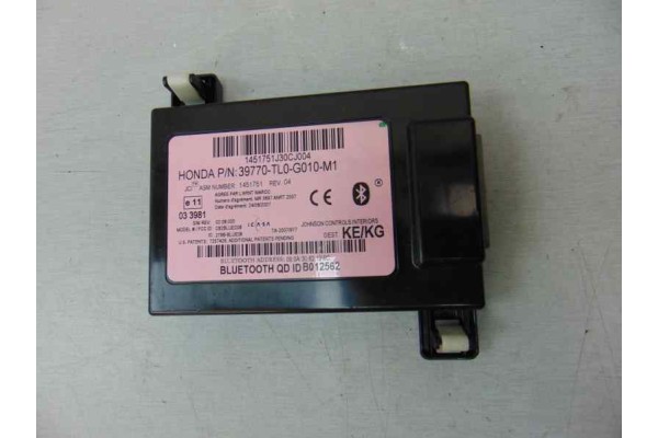 Módulo electrónico, Honda Accord Tourer (Cw) Elegance 2009, 39770-TL0-G010-M1 usado 5