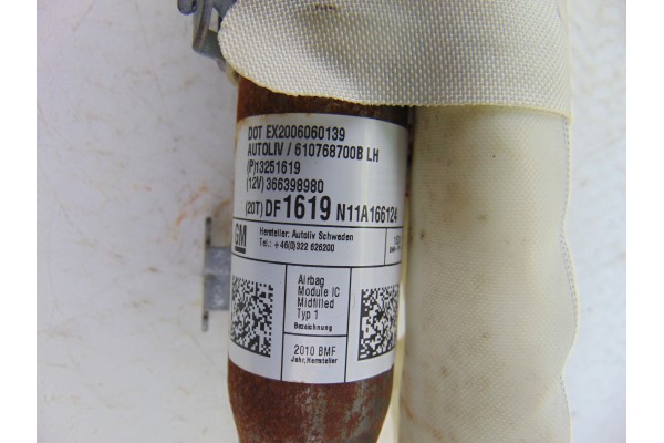 13251619 AIRBAG CORTINA DELANTERO IZQUIERDO OPEL ASTRA J BERLINA 5P