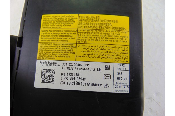 13251381 AIRBAG LATERAL IZQUIERDO OPEL ASTRA J BERLINA 5P Enjoy 2010 13251381 203898 OPEL - 2