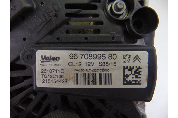 Alternador, Peugeot 308 Style 2015, 9670899580