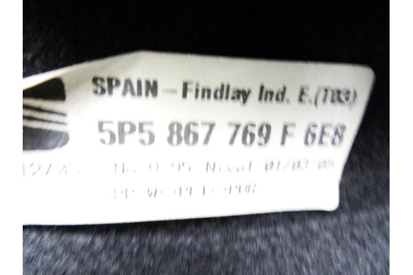 Bandeja trasera, Seat Toledo (5P2) Sport-up 2006 usado 5