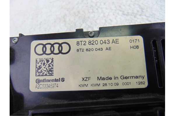Mando climatizador, Audi A5 Coupe (8T) 2.0 Tdi 2009, 8T2820043AE