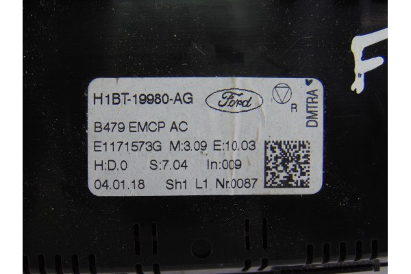 Mando climatizador, Ford Fiesta (CE1) Trend 2018, H1BT-19980-AG