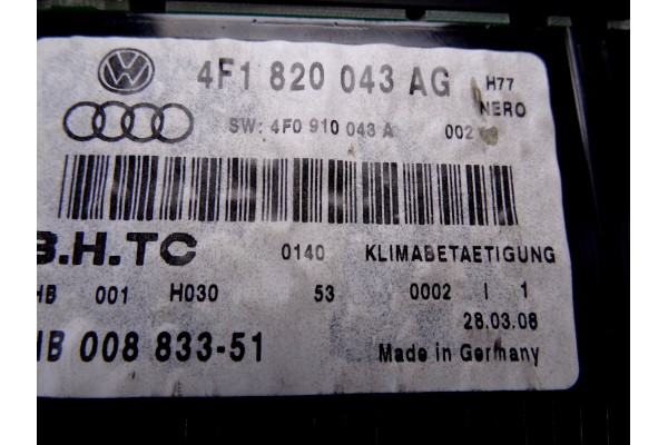 Mando climatizador, Audi A6 Allroad Quattro (4FH) 2.7 TDI Quattro 2008, 4F1820043AG