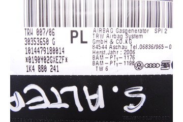 1K4880241 AIRBAG LATERAL IZQUIERDO SEAT TOLEDO (5P2) Sport-up 2006 1K4880241 213071 SEAT - 2