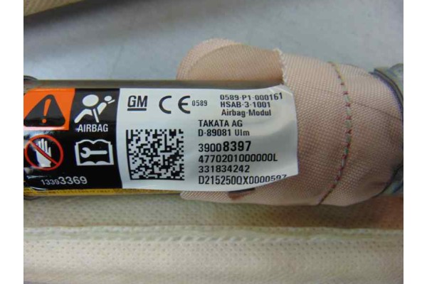 Airbag cortina delantero izquierdo, Opel Astra K Berlina 5P Dynamic Start/Stop 2015, 39008397 usado 5