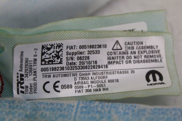 Airbag cortina delantero derecho, Fiat Ii Tipo (356) Berlina Easy 2016, 00519823610