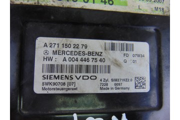 Centralita motor uce, Mercedes-benz Clase C (Bm 204) Berlina C 180 Kompressor (204.046) 2008, A2710100146