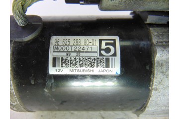 Motor arranque, Peugeot 3008 Confort 2009, 9663528880