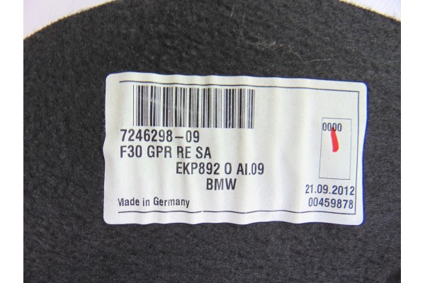 Guarnecido porton trasero, BMW Serie 3 Berlina (F30) 328i 2012, 7246298-09 usado 5