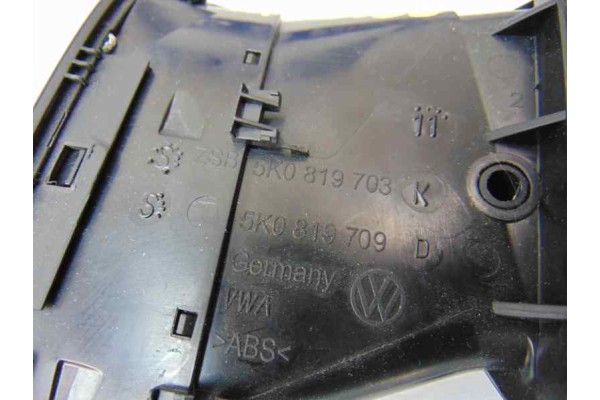 Rejilla aireadora, Volkswagen Golf Vi (5K1)(10.2008) Advance, 5K0819703