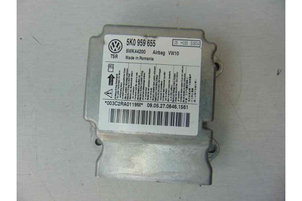 Centralita airbag, Volkswagen Golf Vi (5K1)(10.2008) Advance, 5C0959655 usado 5