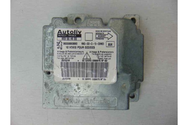 Centralita airbag, 9655880880 usado 5