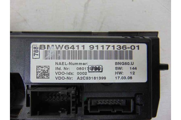 Mando climatizador, BMW Serie 3 Touring (E91) 320d 2006, 9117136 usado 5