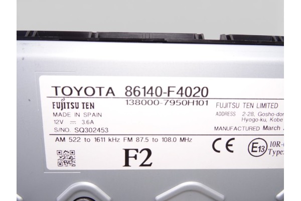 Pantalla multifuncion, Toyota C-hr (X10) Hybrid Active 2018, 86140F4020 usado 5