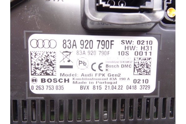 Cuadro instrumentos, Audi Q3 (F3B) 35 TDI S line 2022, 83A920790F usado 5