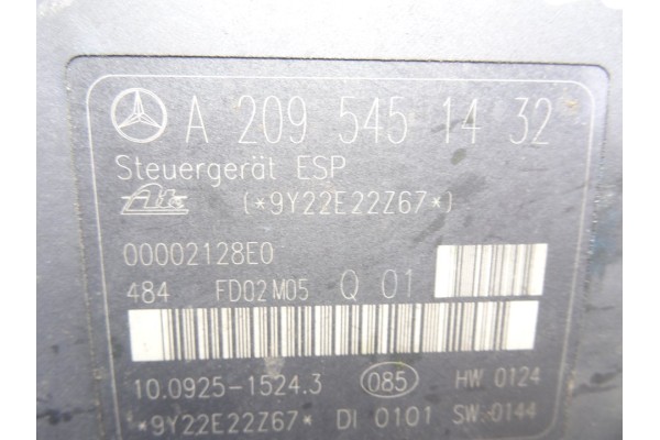 ABS, Mercedes-benz Clase C (Bm 203) Sportcoupe C 200 Compressor (203.742) 2002, A0044315412 usado 5