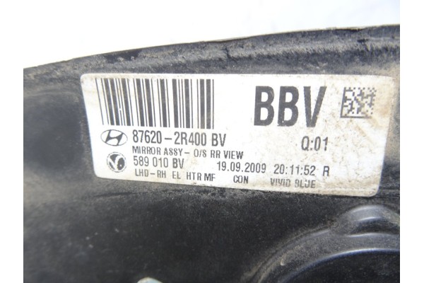 Retrovisor derecho, Hyundai I30 (Fd) Classic 2009, 876202R400