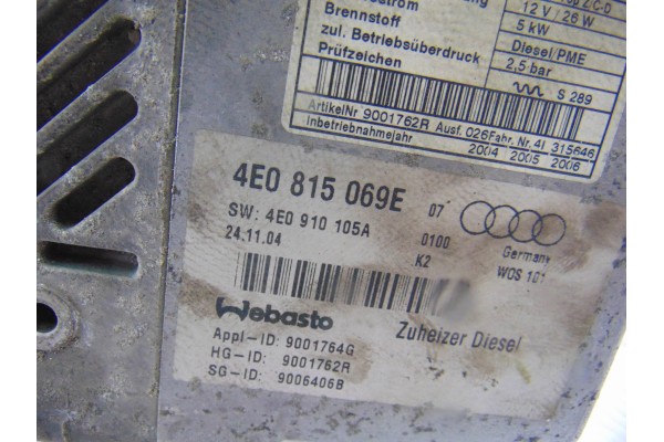 4E0815069E MOTOR CALEFACCION AUDI A8 (4E) 3.0 TDI Quattro 2005 4E0815069E 206942 AUDI - 2