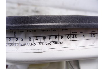 Mando calefaccion / aire acondicionado, Citroen Nemo Furgón 2013, 050734010