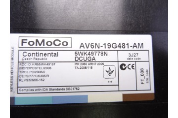 Módulo electrónico, Ford Kuga (Cbs) Titanium 2013, AV6N19G481AM
