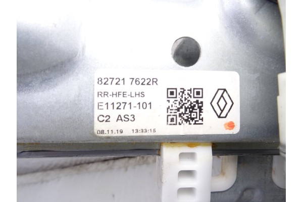 Elevalunas trasero izquierdo, Renault Kadjar Business 2020, 827217622R usado 5