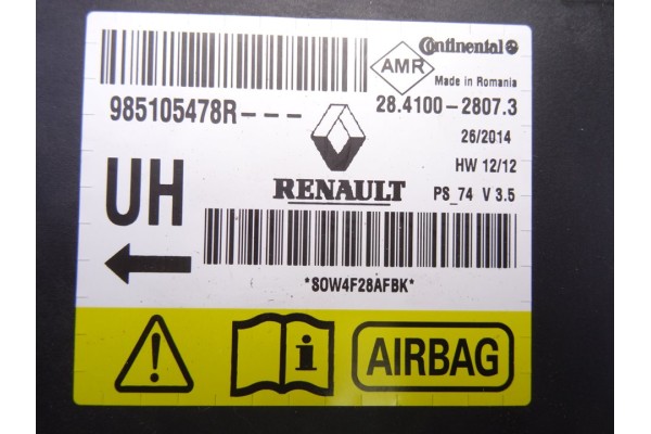 Centralita airbag, Renault Megane Iii Berlina 5P Business 2014, 985105478R usado 5
