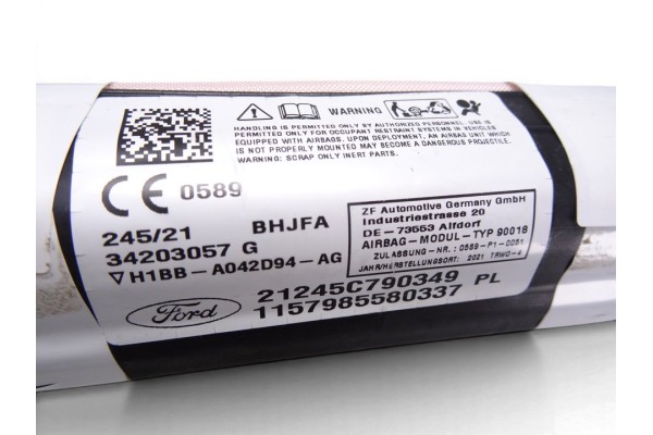 Airbag cortina delantero derecho, Ford Fiesta (CE1) ST-Line 2022, H1BBA042D94AG usado 5
