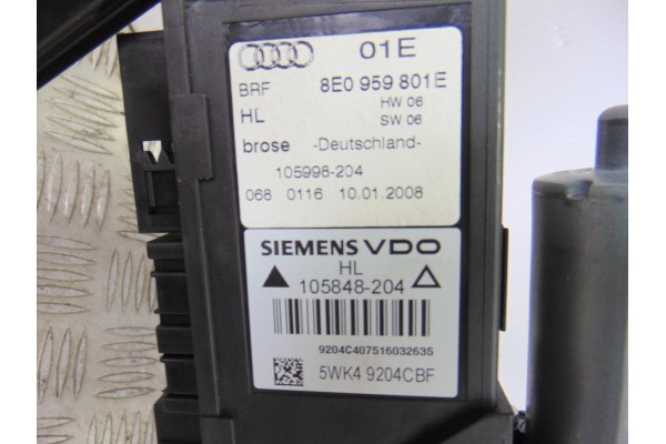 Elevalunas trasero izquierdo, Audi A4 Avant (8E) 2.7 Tdi (Dpf) 2008, 8E0959801E