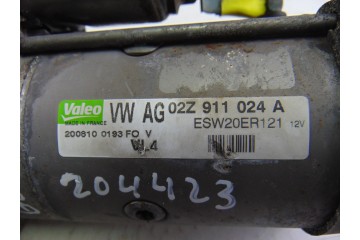 Motor arranque, Volkswagen Golf Vi (5K1)(10.2008) Rabbit BlueMotion 2010, 02Z911024A