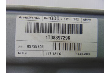 Elevalunas trasero izquierdo, Volkswagen Touran (1T2) Advance 2008