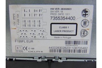 Sistema audio / radio cd, Fiat Iii Evo Punto (199) Dynamic 2011, 7355354400