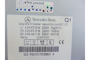 Sistema navegacion gps, Mercedes-benz Clase C (Bm 204) Berlina C 180 Kompressor (204.046) 2008, A2048700594