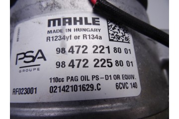 Compresor aire acondicionado, Peugeot 308 (P5) Active Pack 2022, 9847222180