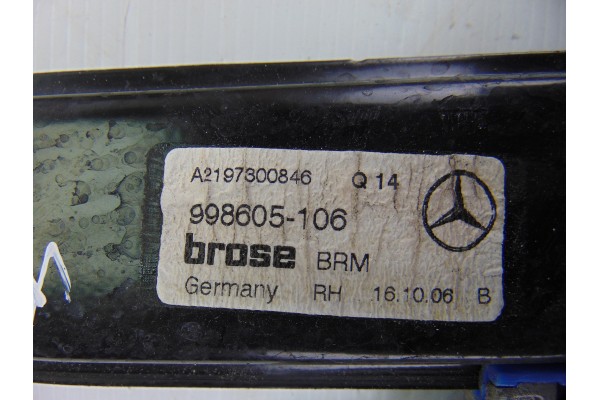 Elevalunas trasero derecho, Mercedes-benz Cls (Bm 219) 350 Cgi (219.357) 2006, A2197300846