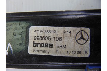 Elevalunas trasero derecho, Mercedes-benz Cls (Bm 219) 350 Cgi (219.357) 2006, A2197300846