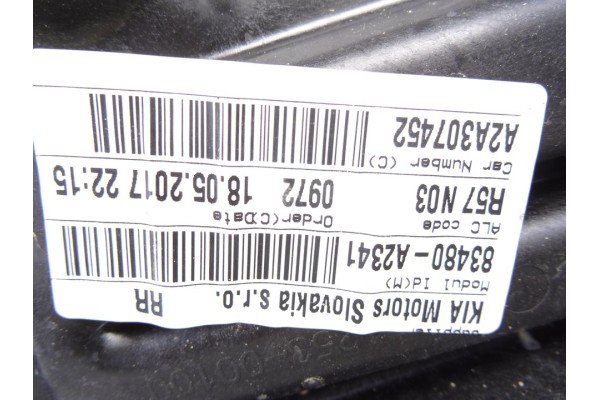 Elevalunas trasero derecho, Kia Ceed (Jd) Business 2017, 83480A2341